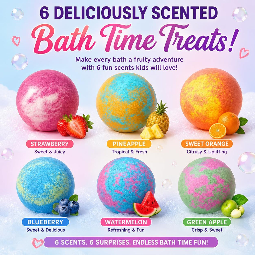Bath Bombs for Kids with Surprise Inside, Unicorn Bath Bombs for Girls with Jewelry & Jewelry Box for Kids - Organic, Skin Moisturizing, Natural Bubble Bath, Birthday Gifts for Girls