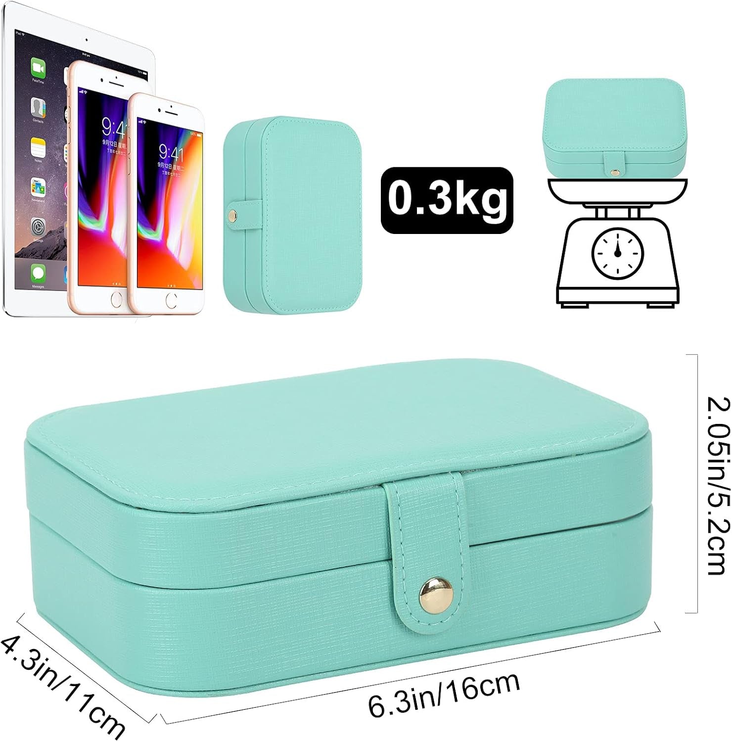 Jewelry Box, Travel Jewelry Organizer Small Jewelry Storage and Organizers | Jewelry Box, Travel Jewelry Organizer Case Small Jewelry Storage and Organizers Craft Containers Green Travel Mini Organizer