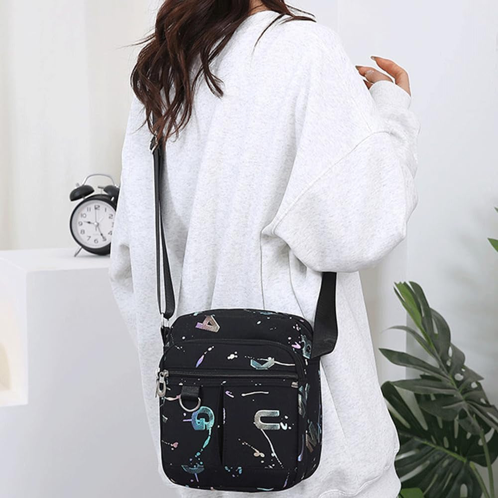 Small Messenger Bag for Men Women, Mini Crossbody Bag Shoulder Bag Travel Bag Multi Pocket Purses Soft Satchel Bag