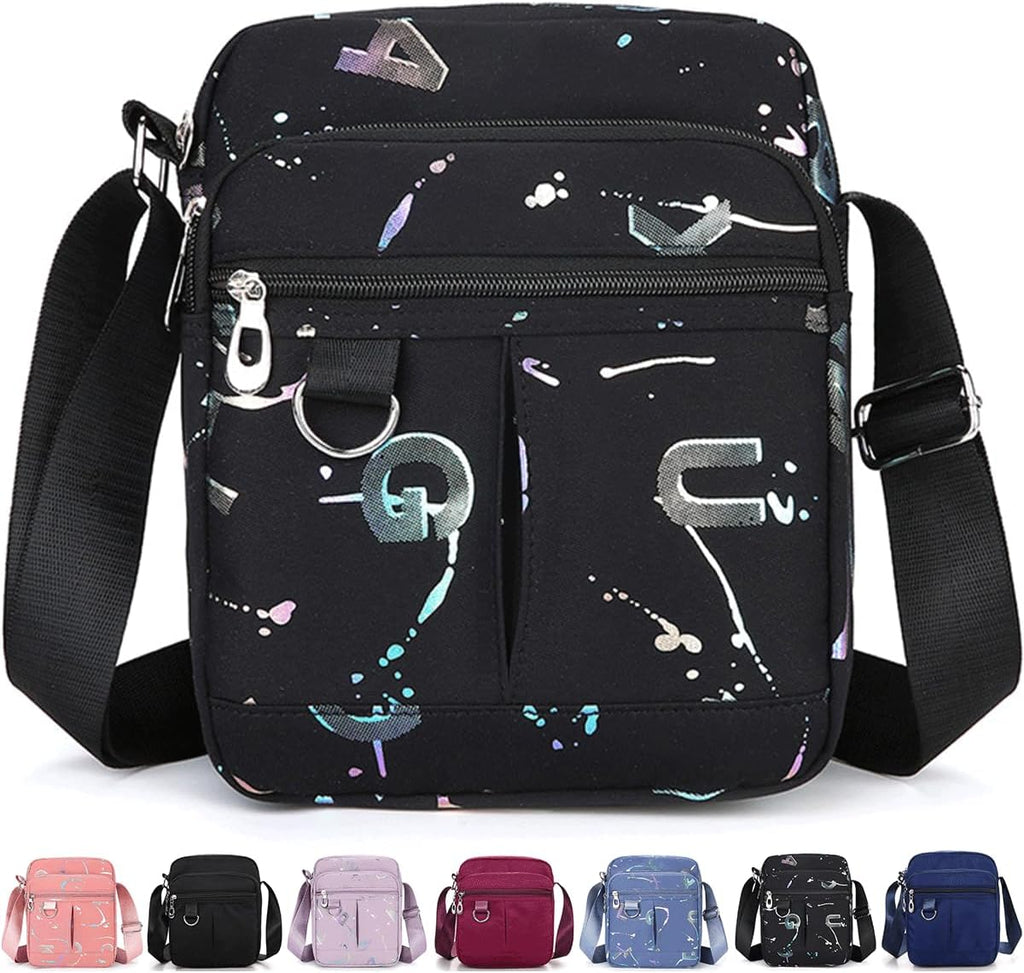 Small Messenger Bag for Men Women, Mini Crossbody Bag Shoulder Bag Travel Bag Multi Pocket Purses Soft Satchel Bag