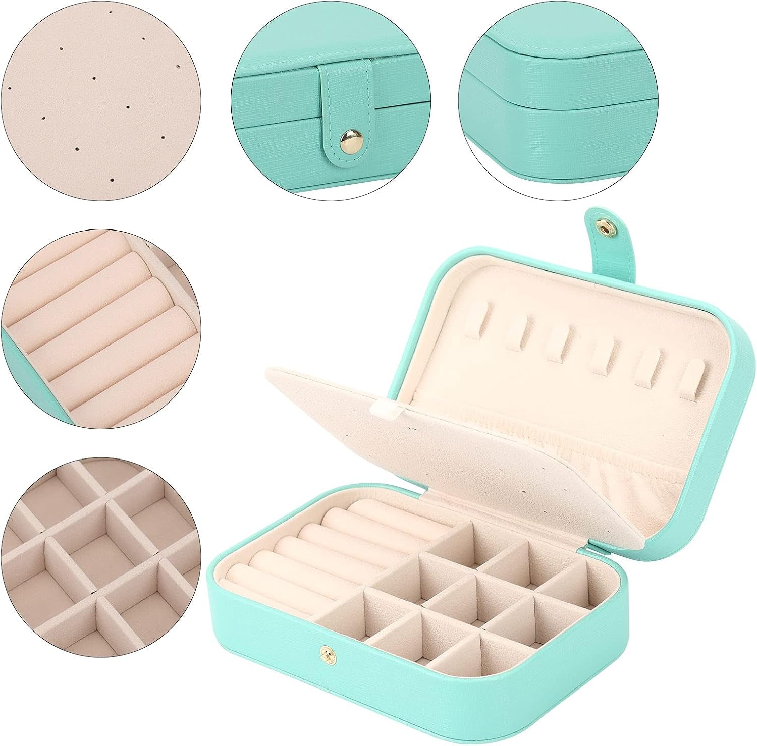 Jewelry Box, Travel Jewelry Organizer Small Jewelry Storage and Organizers | Jewelry Box, Travel Jewelry Organizer Case Small Jewelry Storage and Organizers Craft Containers Green Travel Mini Organizer