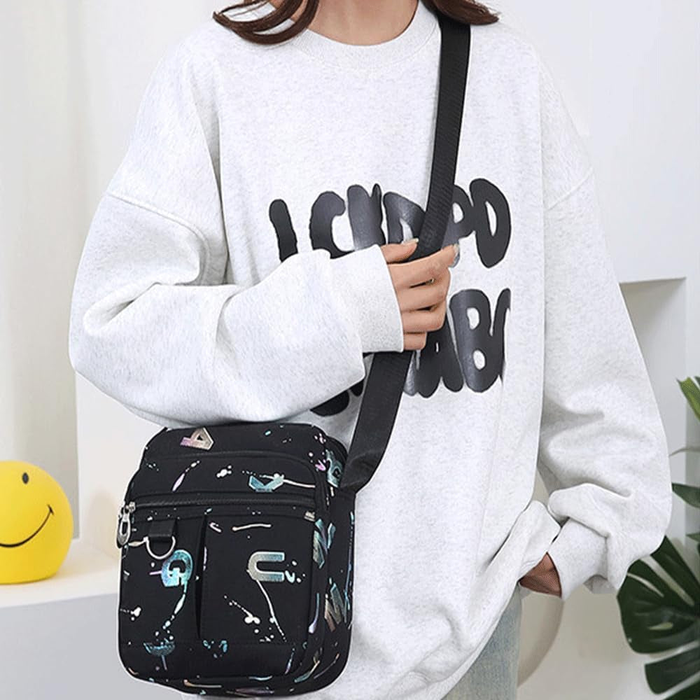 Small Messenger Bag for Men Women, Mini Crossbody Bag Shoulder Bag Travel Bag Multi Pocket Purses Soft Satchel Bag