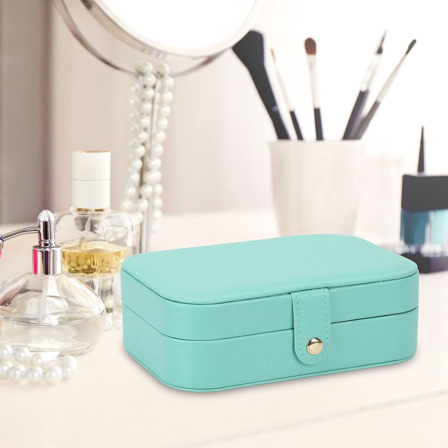 Jewelry Box, Travel Jewelry Organizer Small Jewelry Storage and Organizers | Jewelry Box, Travel Jewelry Organizer Case Small Jewelry Storage and Organizers Craft Containers Green Travel Mini Organizer